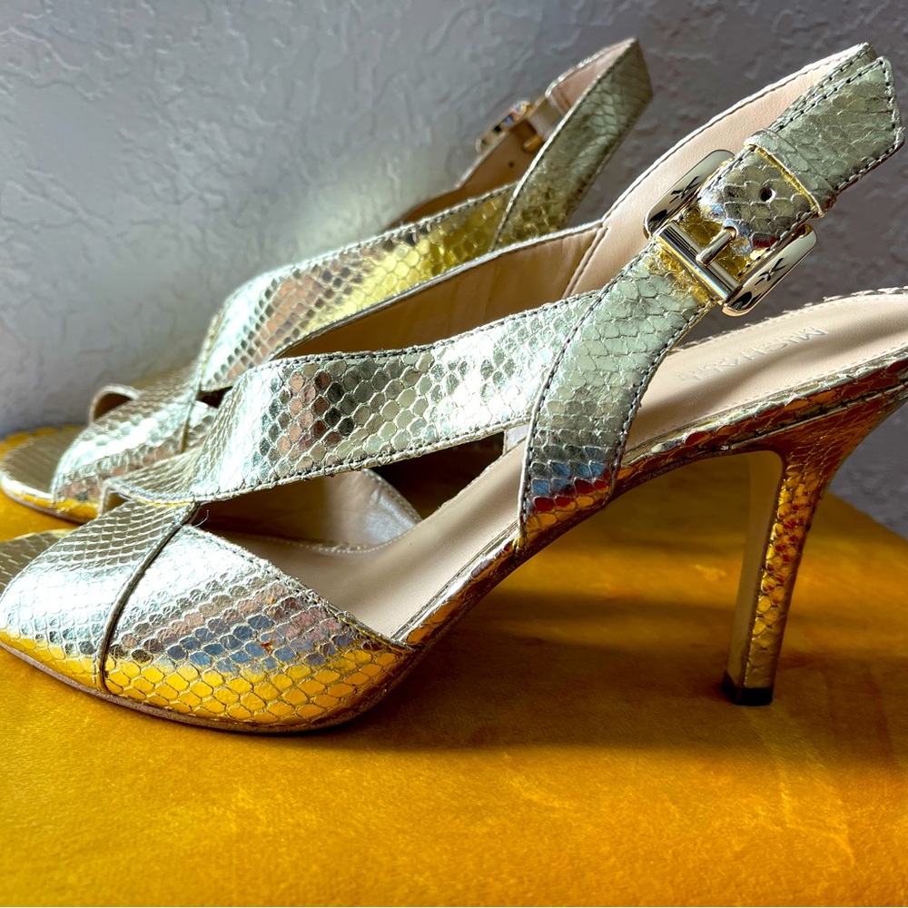 Michael Kors gold sandals